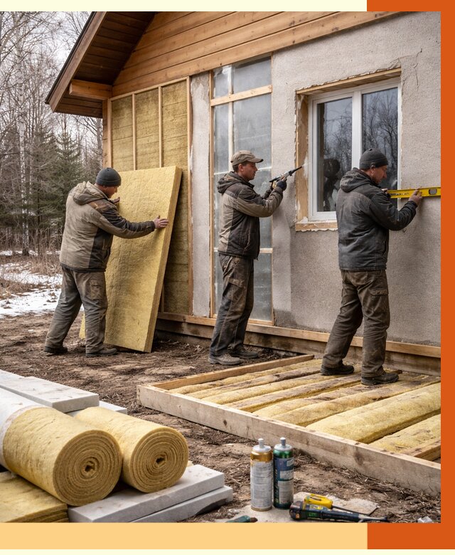 Утепление дачного дома в Люберцах от 4997 руб/м2 — недорого | ТепломастерЛюб