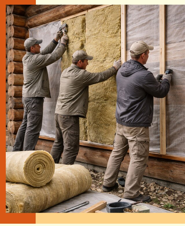 Утепление деревянного дома в Люберцах эффективными технологиями