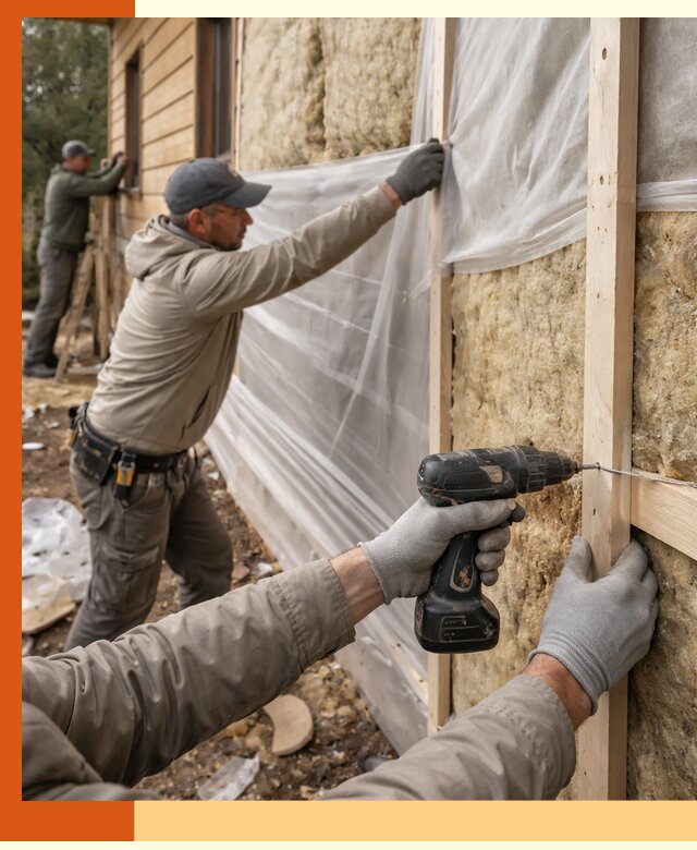 Утепление дома из бруса в Люберцах качественно и долговечно