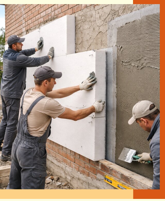 Утепление кирпичного дома в Люберцах от 4419 руб. под ключ | ТепломастерЛюб