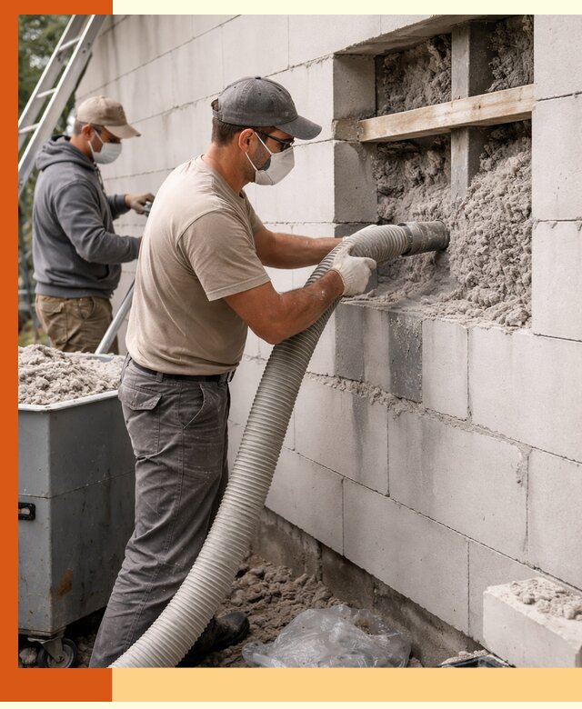 Утепление дома из газобетона эковатой в Люберцах