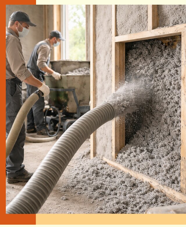 Утепление коттеджа эковатой в Люберцах с гарантией качества