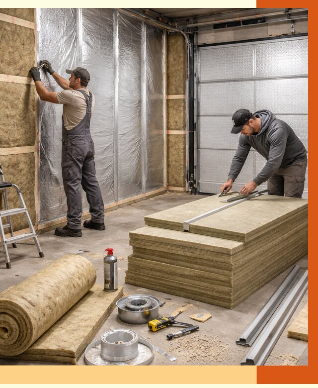 Утепление гаража в Люберцах от 4734 руб/м2 — комплексное утепление ворот и стен | ТепломастерЛюб