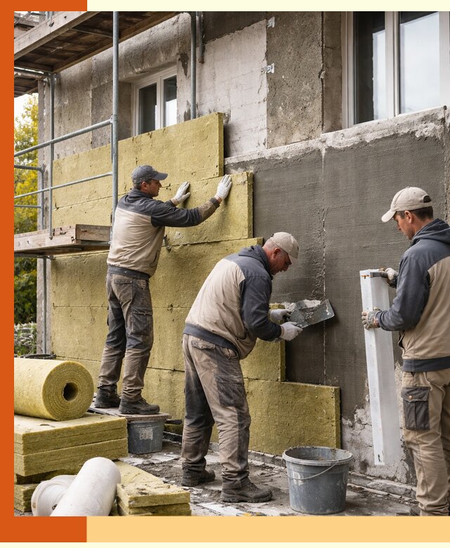 Утепление фасада зданий и домов в Люберцах