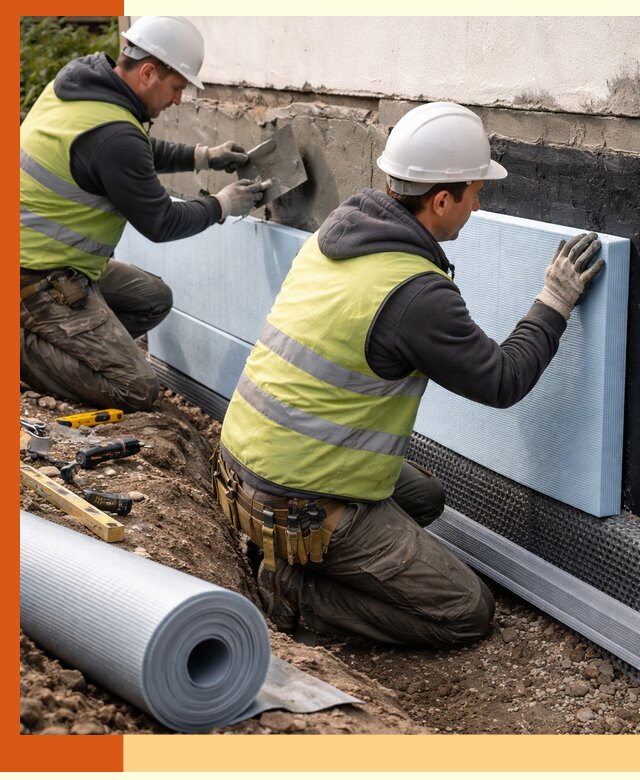 Утепление фундамента снаружи в Люберцах — профессиональная теплоизоляция