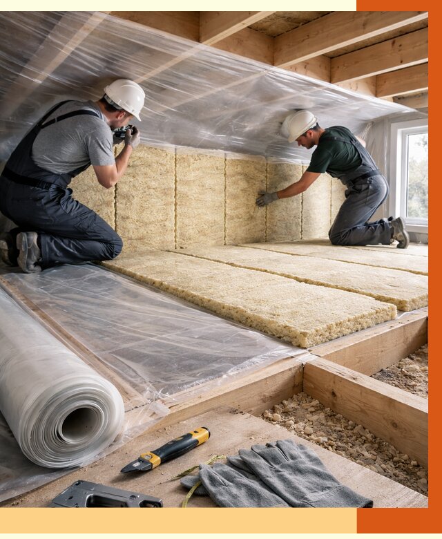 Утепление перекрытий в Люберцах от 2998 руб/м2 — утепление межэтажных и чердачных | ТепломастерЛюб