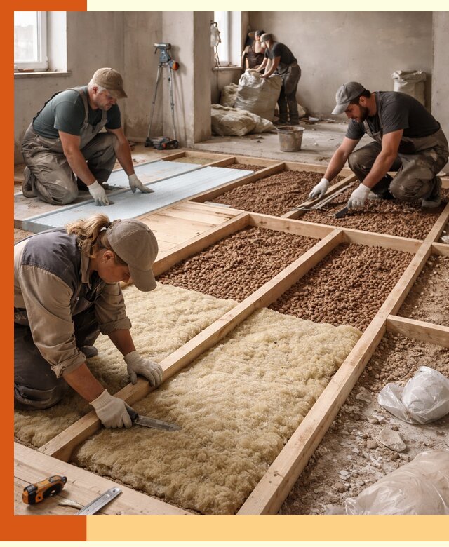 Утепление перекрытий жилых и промышленных зданий в Люберцах