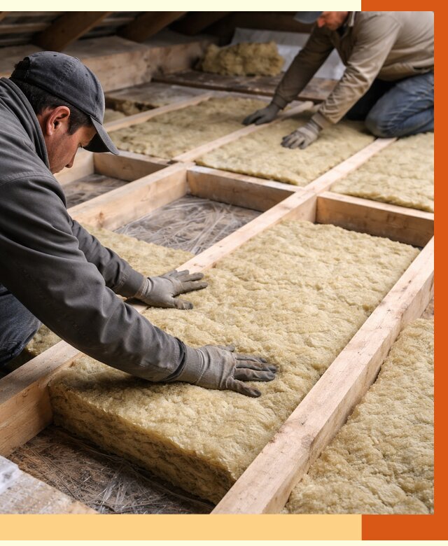 Утепление чердака минватой в Люберцах от 3682 руб/м2 под ключ | ТепломастерЛюб