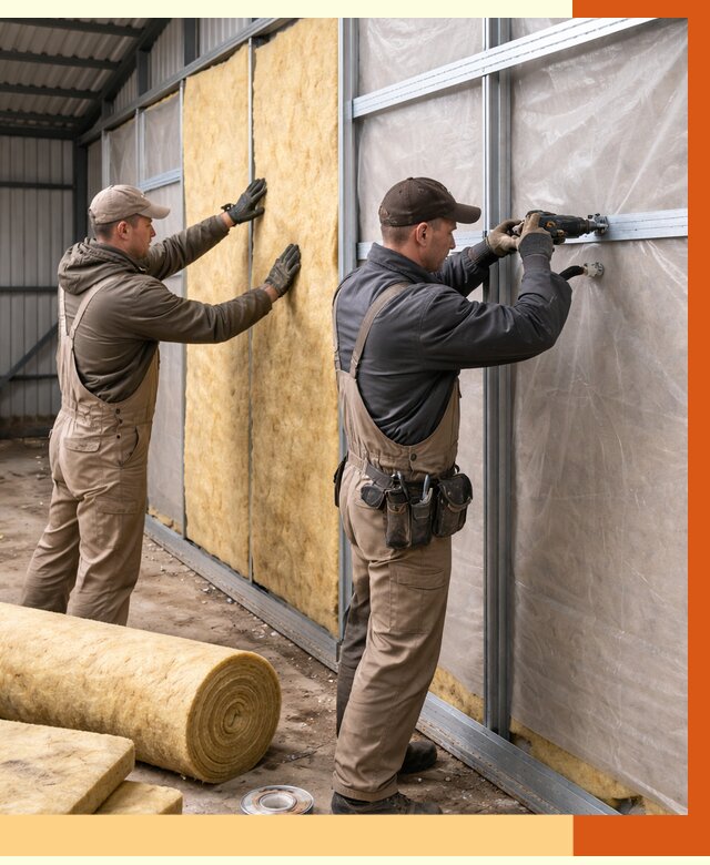 Утепление металлического ангара в Люберцах от 4997 руб/м2 — услуги под ключ | ТепломастерЛюб