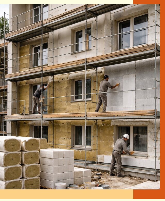 Утепление гостиницы в Люберцах от 7575 руб./м2 — комплексно, ППУ, под ключ | ТепломастерЛюб