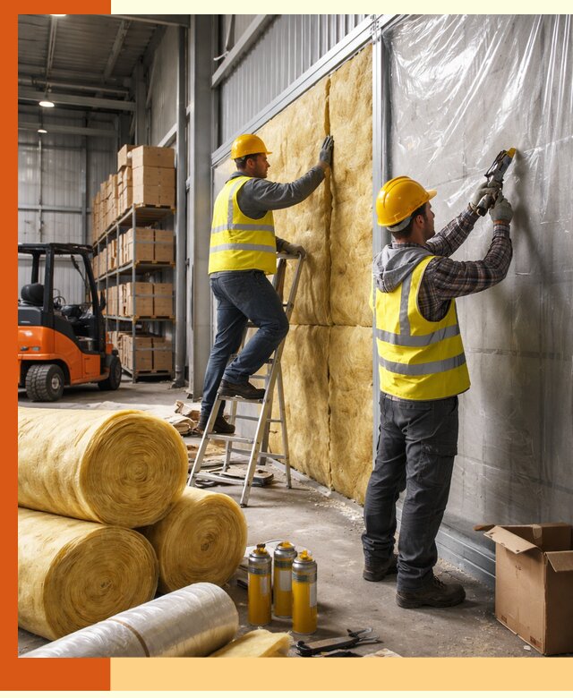 Утепление склада с техникой в Люберцах под ключ