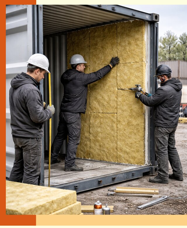 Утепление морского контейнера в Люберцах: надежная теплоизоляция и защита