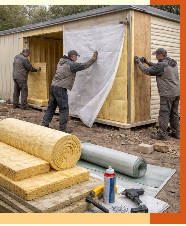 Утепление строительной бытовки в Люберцах от 13151 руб. под ключ | ТепломастерЛюб