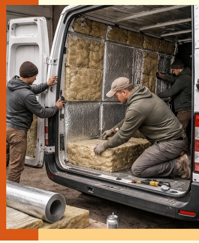Утепление фургона в Люберцах: профессиональная теплоизоляция и шумоизоляция