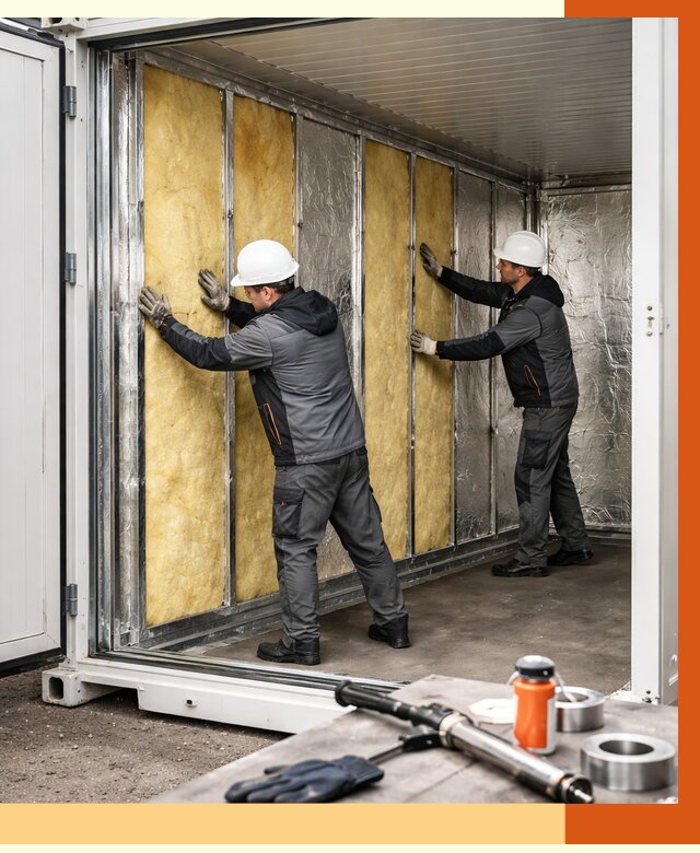 Утепление рефрижераторного контейнера в Люберцах от 47345 руб./м² | ТепломастерЛюб