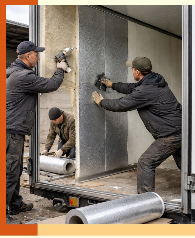 Утепление холодильного кузова в Люберцах — монтаж и теплоизоляция