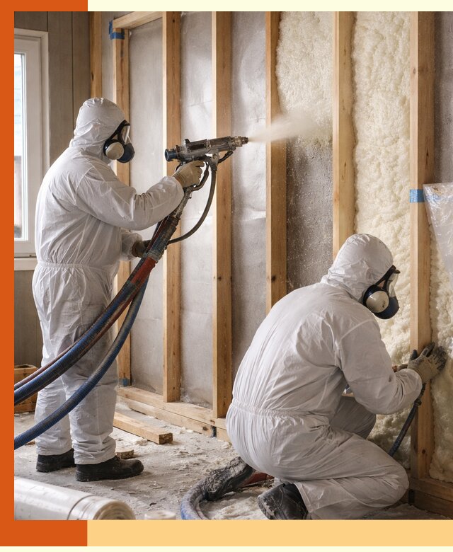 Утепление каркасной стены ППУ в Люберцах для домов и коттеджей