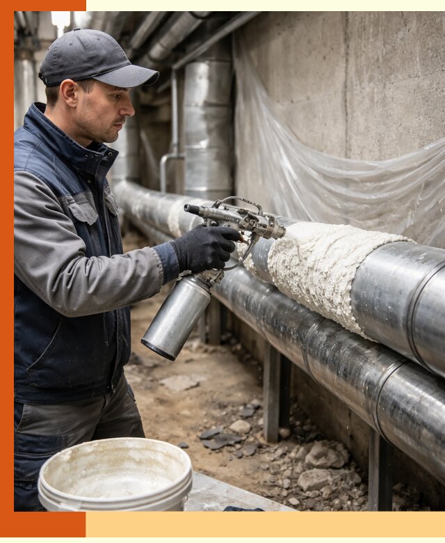 Утепление труб жидкой теплоизоляцией в Люберцах