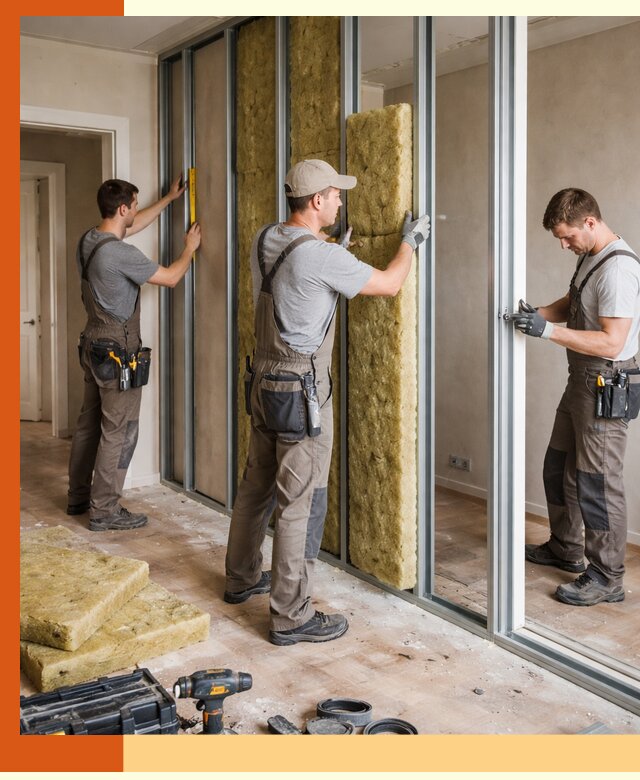 Шумоизоляция межкомнатных перегородок в Люберцах эффективно и надёжно