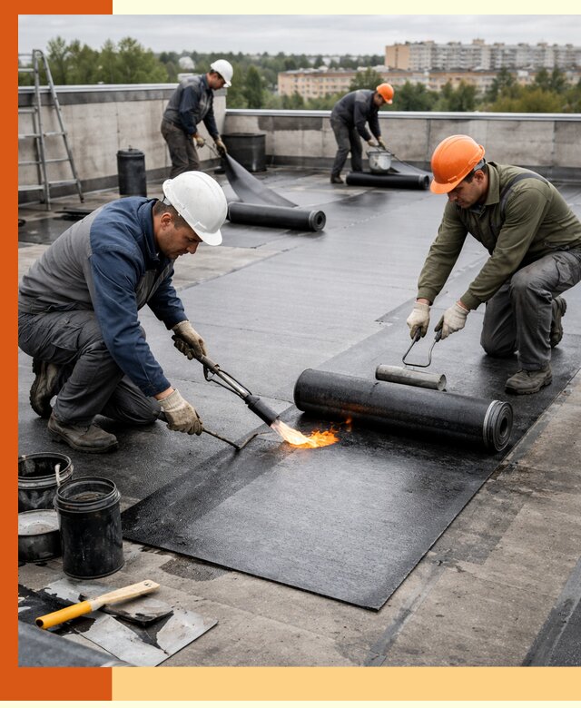 Профессиональная гидроизоляция плоской кровли в Люберцах