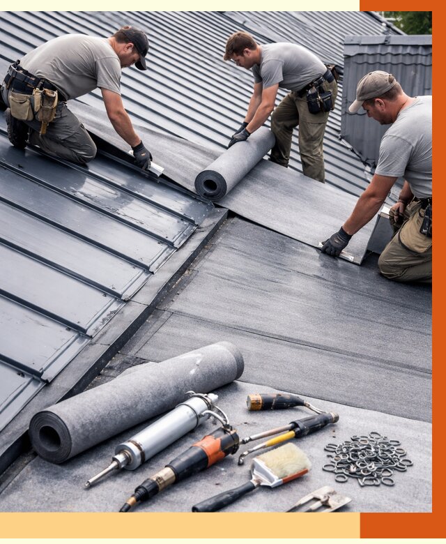 Гидроизоляция металлической кровли полимочевиной в Люберцах от 8943 руб. | ТепломастерЛюб