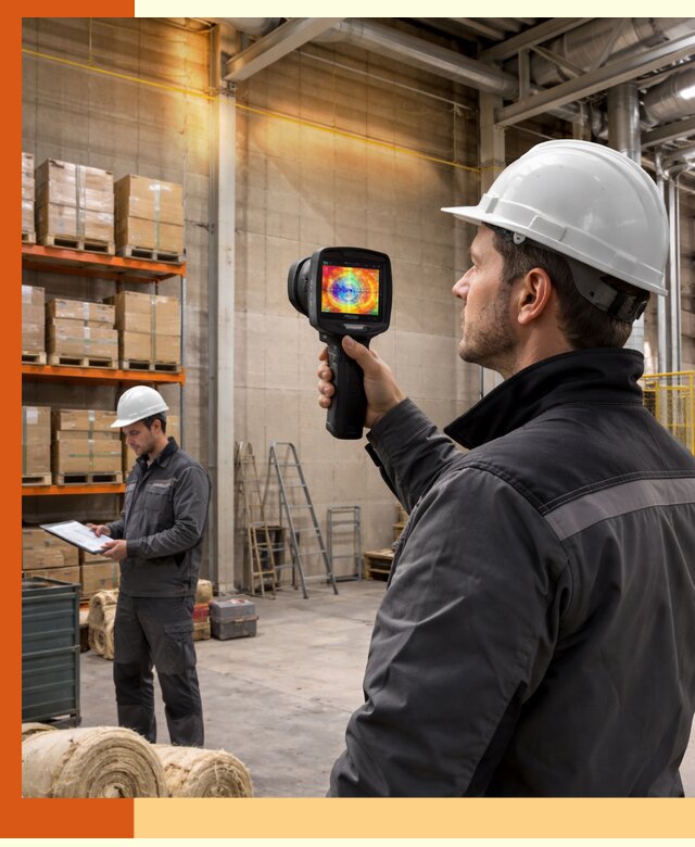 Тепловизионное обследование склада и выявление утечек в Люберцах